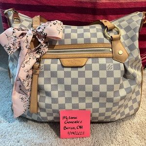 Louis Vuitton Evora MM in Damier Azur